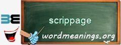 WordMeaning blackboard for scrippage